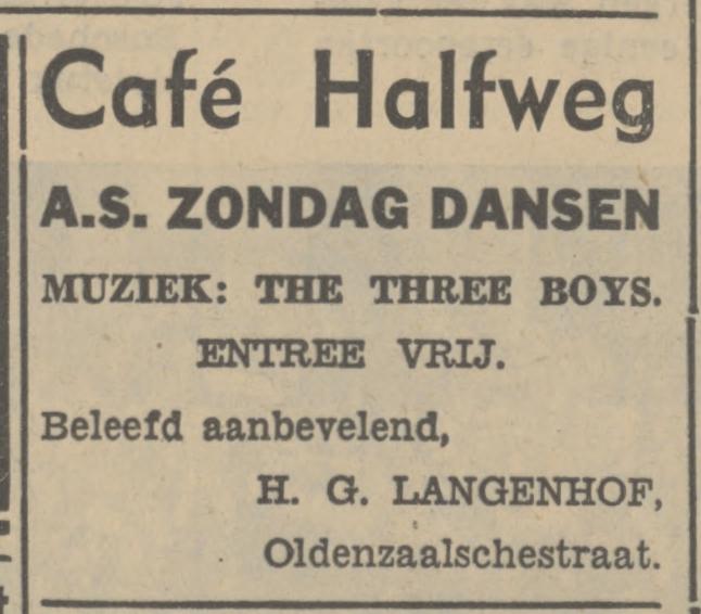 Oldenzaalsestraat cafe Halfweg H.G. Langenhof advertentie Tubantia 8-1-1937.jpg