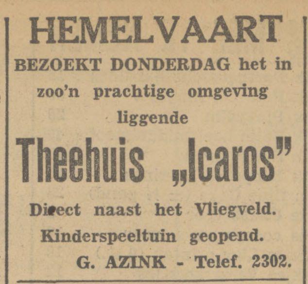 Fokkerweg Vliegveld Twente Theehuis Icaros advertentie Tubantia 3-5-1932.jpg