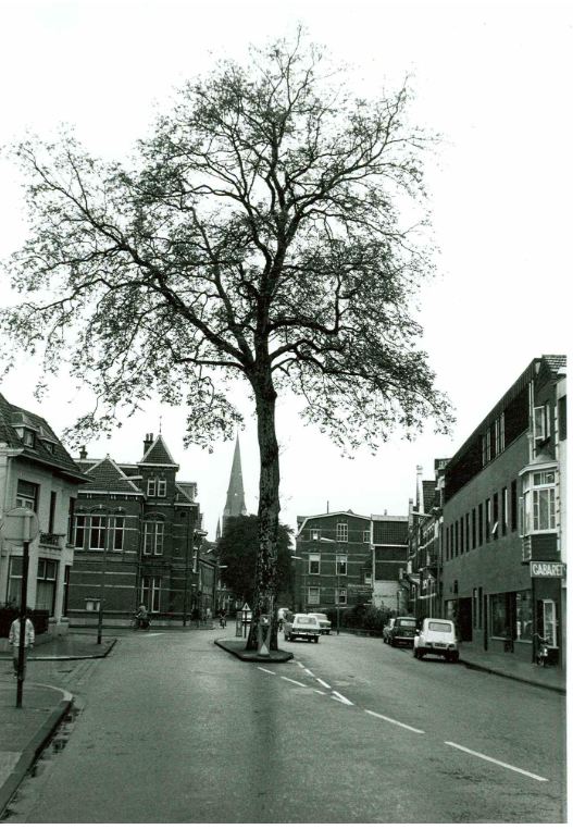 Molenstraat. In de richting van de Oldenzaalsestraat, met zicht op het Kantongerecht (Kantonrechtbank).  Datering 1972.JPG