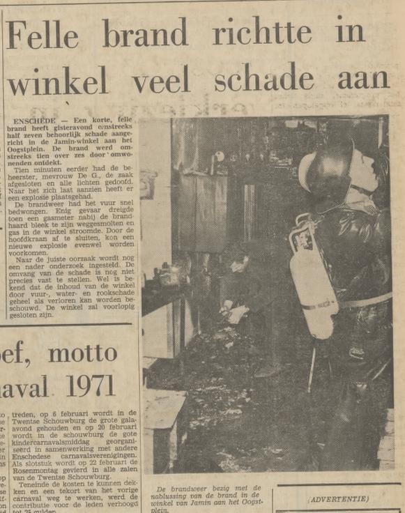 Oogstplein 25 brand winkel Jamin krantenbericht Tubantia 5-11-1970.jpg