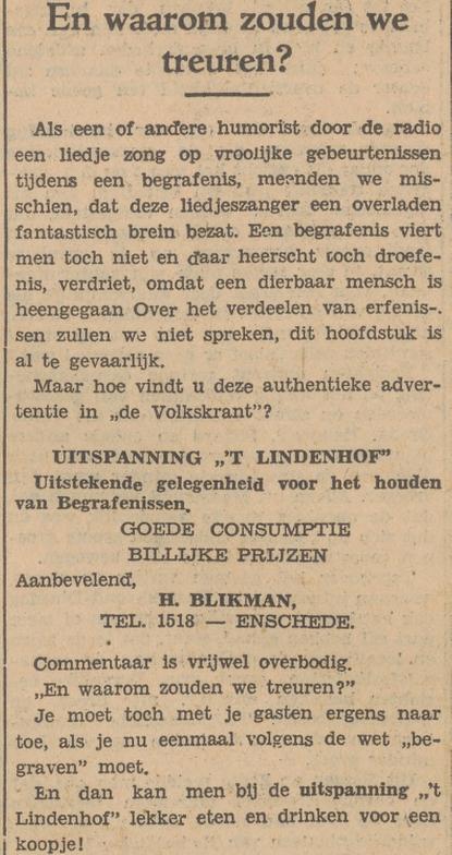 Gronausestraat 341 vroeger Gronauscheweg uitspeanning 't Lindenhpf H. Blikman krantenbericht 12-2-1932.jpg