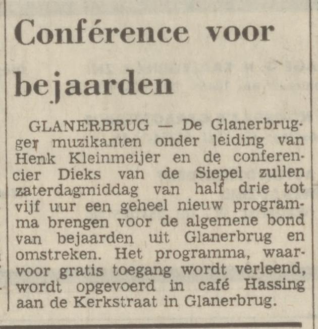 Kerkstraat 18 Glanerbrug cafe Hassing krantenbericht Tubantia 13-10-1971.jpg