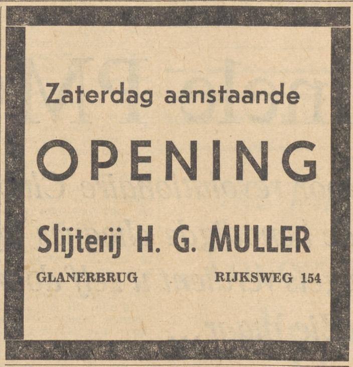 Rijksweg 154 slijterij H.G. Muller opening advertentie Tubantia 28-1963.jpg