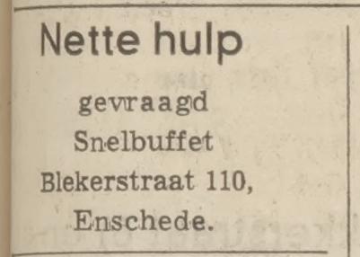 Blekerstraat 110 snelbuffet advertentie Tubantia 21-11-1969.jpg