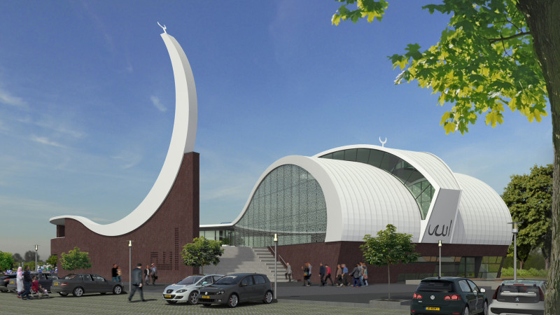 Een impressie van de nieuwe moskee in Enschede. ENA Architecten Bergen op Zoom Enschede © ENA Architecten.jpg