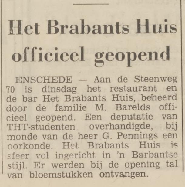 Steenweg 70 vafe restaurant Het Brabants Huis M. Barelds krantenbericht Tubantia 3-5-1967.jpg