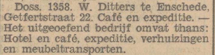 Getfertstraat 22 W. Ditters Cafe en expeditie lrantenbericht Tubantia 24-1-1935.jpg