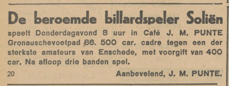 Gronausevoetpad 86 cafe J.M. Punte advertentie Tubantia 10-6-1931.jpg