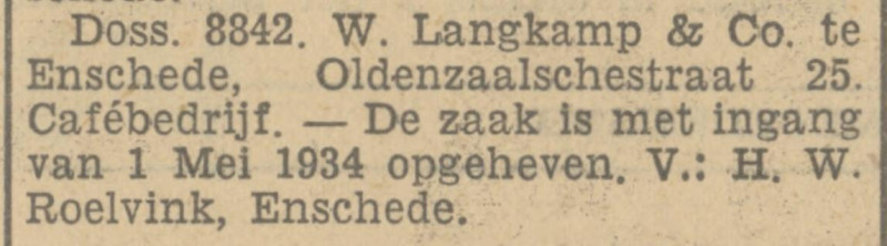 Oldenzaalsestraat 25 cafe W. Langkamp krantenbericht Tubantia 24-5-1934.jpg