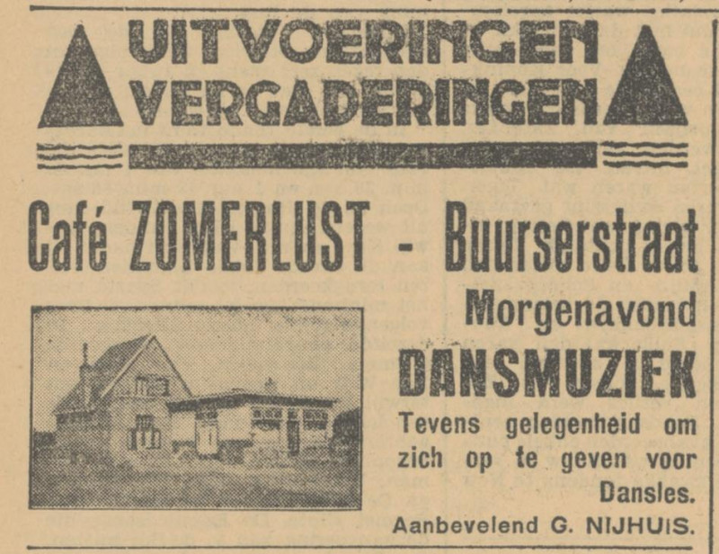 Buurserstraat cafe Zomerlust advertentie Tubantia 22-9-1931.jpg