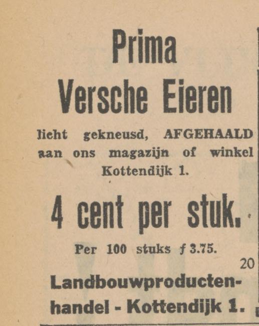 Kottendijk 1 winkel Landbouwproductenhandel advertentie Tubantia 13-5-1930.jpg