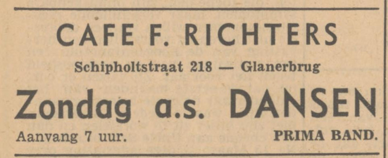 Schipholtstraat 218 cafe F. Richters advertentie Tubantia 24-2-1949.jpg