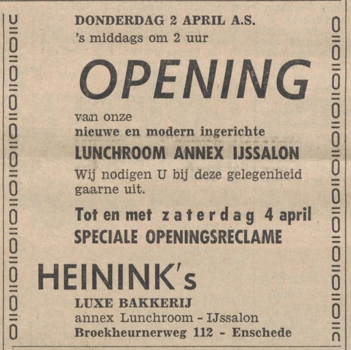 Broekheurnerweg 112 lunchroom ijssalon Heinink advertentie Tubantia 1-4-1964.jpg