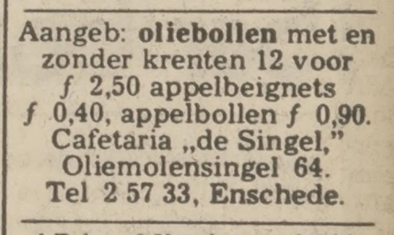 Oliemolensingel 64 cafetaria De Singel advertentie Tubantia 31-12-1974.jpg