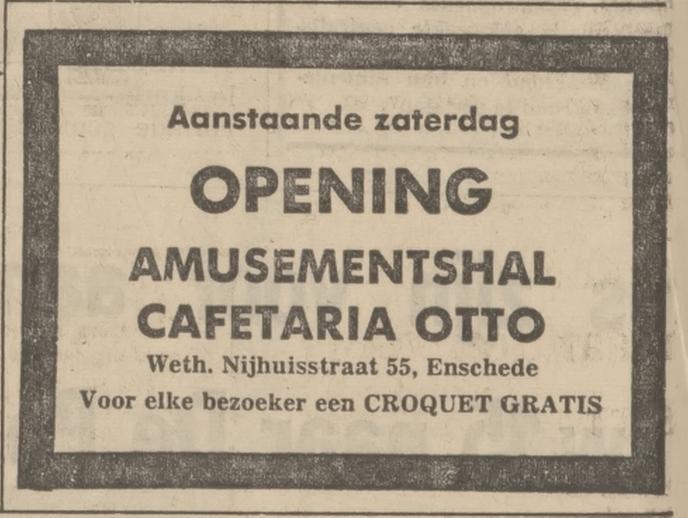 Wethouder Nijhuisstraat 55 Amusementshal cafetaria Otto advertentie Tubantia 24-1-1975.jpg