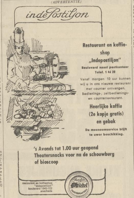 Boulevard 1945-102 opening restaurant Indepostiljon advertentie Tubantia 16-11-1967.jpg
