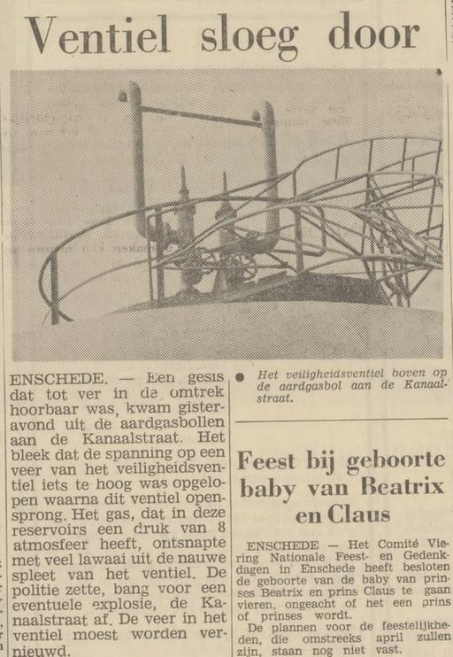 Kanaalstraat aardgasbollen krantenbericht Tubantia 30-1-1967.jpg
