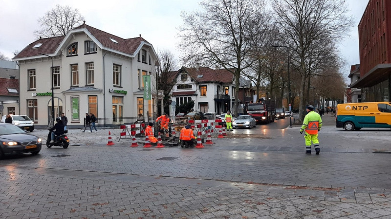 De Ruyterlaan hoek Tromplaan wegwerkzaamheden 28-11-2013.jpg