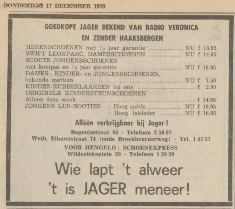 Begoniastraat 46 Schoenenzaak Jager advertentie Tubantia 17-12-1976.jpg