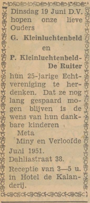Dahliastraat 28 G. Kleinluchtenbeld advertentie Tubantia 16-6-1951.jpg
