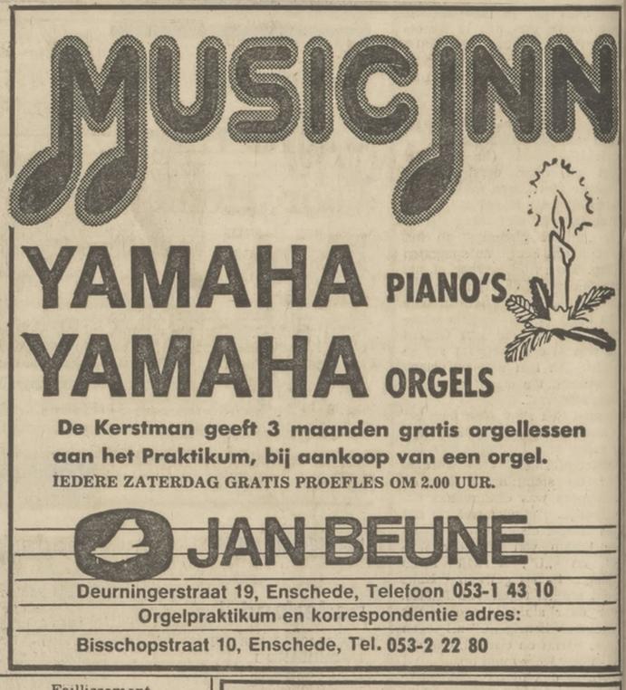 Deurningerstraat 19 Jan Beune kerstadvertentie Tubantia 16-12-1974.jpg