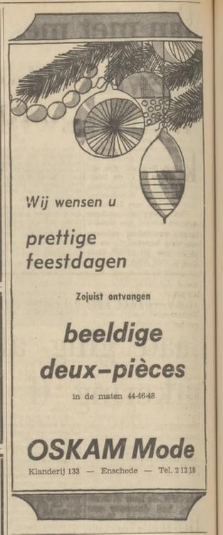 Klanderij 133 Oskam Mode kerstadvertentie Tubantia 20-12-1971.jpg