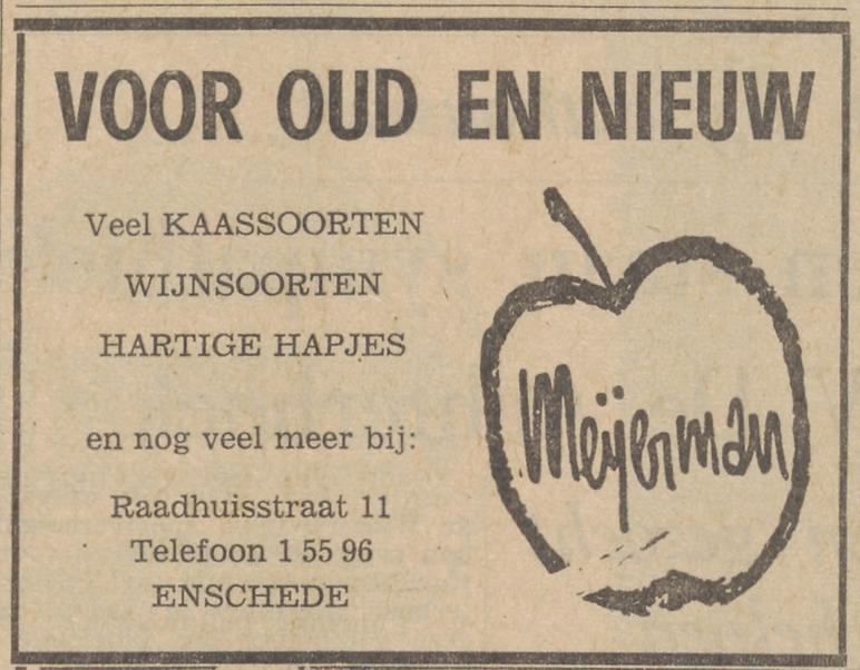 Raadhuisstraat 11 Meijerman oudejaarsadvertentie Tubantia 30-12-1965.jpg