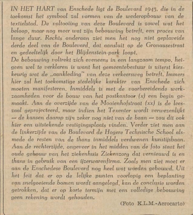Boulevard 1945 krantenbericht Tubantia 10-12-1960.jpg