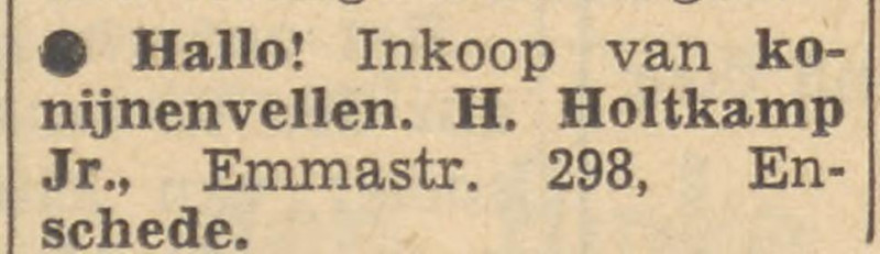 Emmastraat 298 H. Holtkamp advertentie Tubantia 29-12-1959.jpg