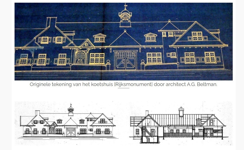 Zonnebeekweg 112 Koetshuis Zonnebeek blauwdruk tekening.jpg