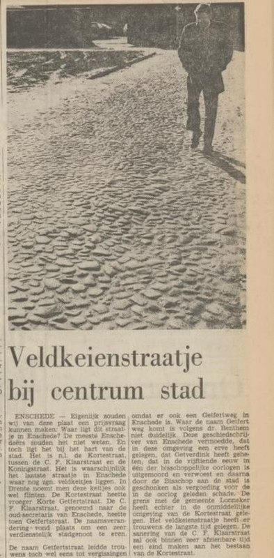 Kortestraat krantenbericht Tubantia 24-2-1971.jpg