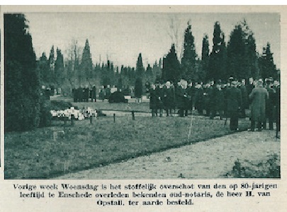 Gronausestraat Algemene begraafplaats begrafenis oud notaris H. van Opstall september 1939.jpeg