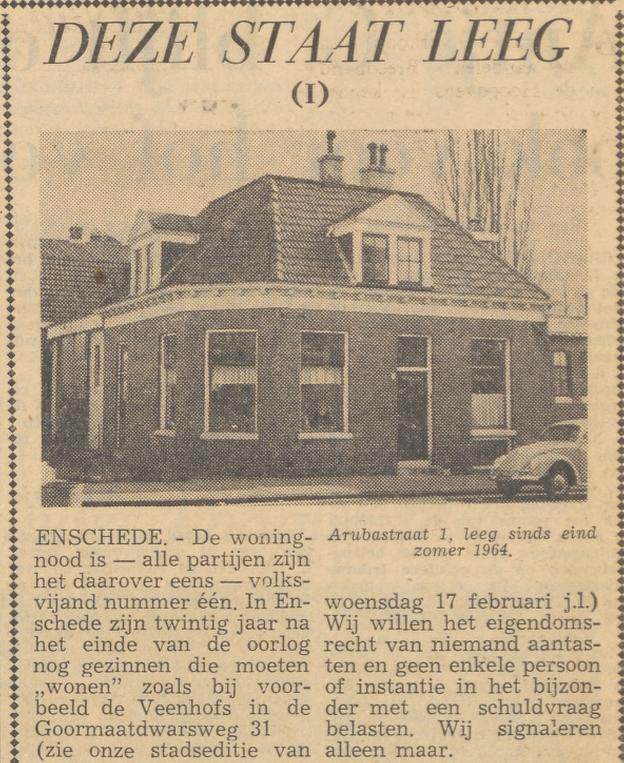 Arubastraat 1 krantenfoto Tubantia 19-2-1965.jpg