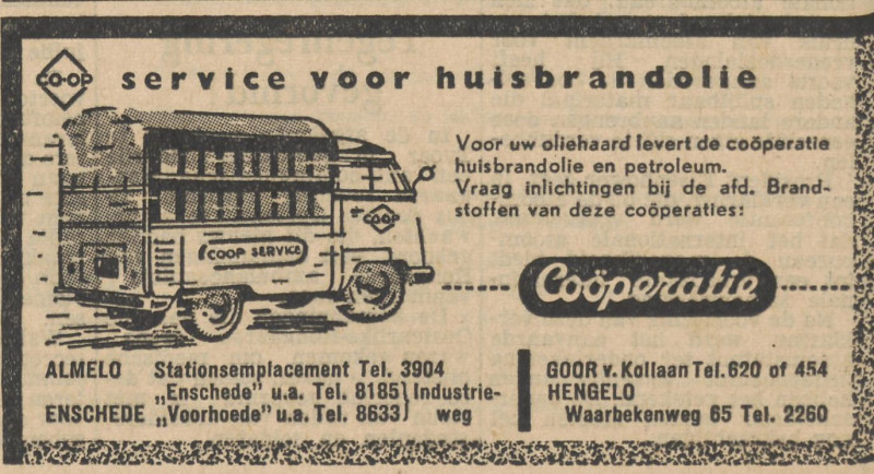 Industriestraat Cooperatie Voorhoede U.A. advertentie Tubantia 27-10-1956.jpg