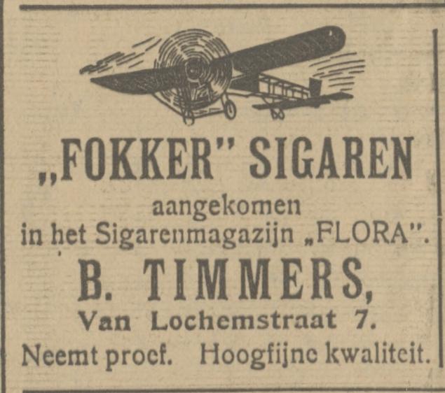 Van Lochemstraat 7 sigarenmagazijn Flora B. Timmers advertentie Tubantia 5-7-1923.jpg