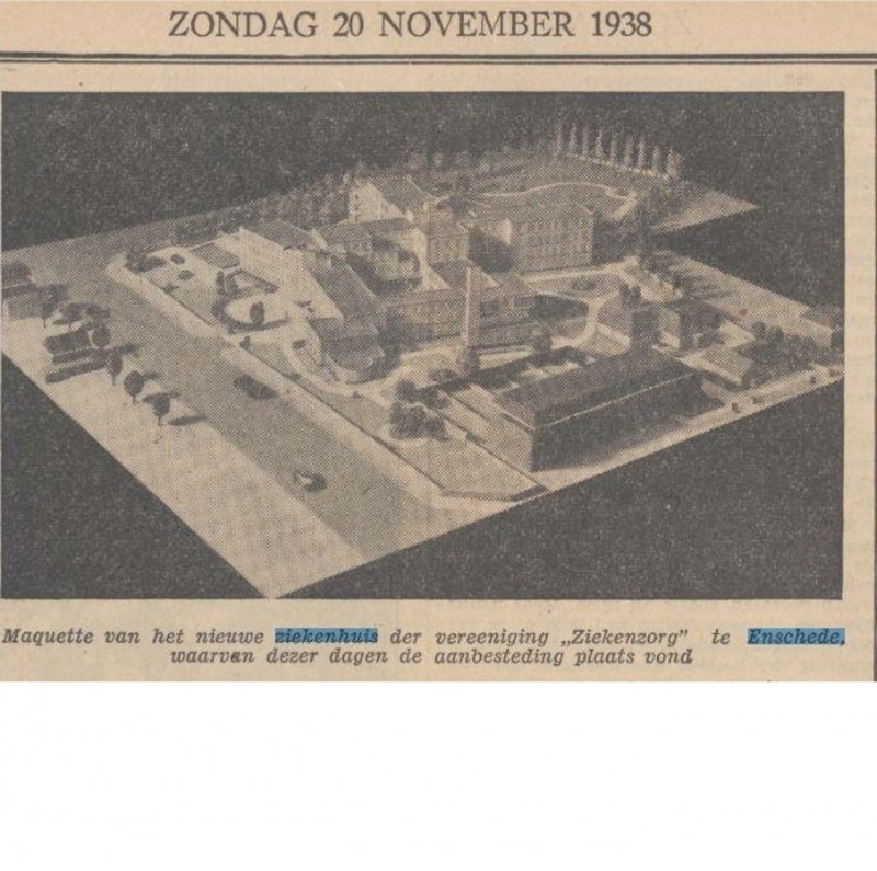 Maquette nieuwe ziekenhuis Ziekenzorg in 1938.jpg