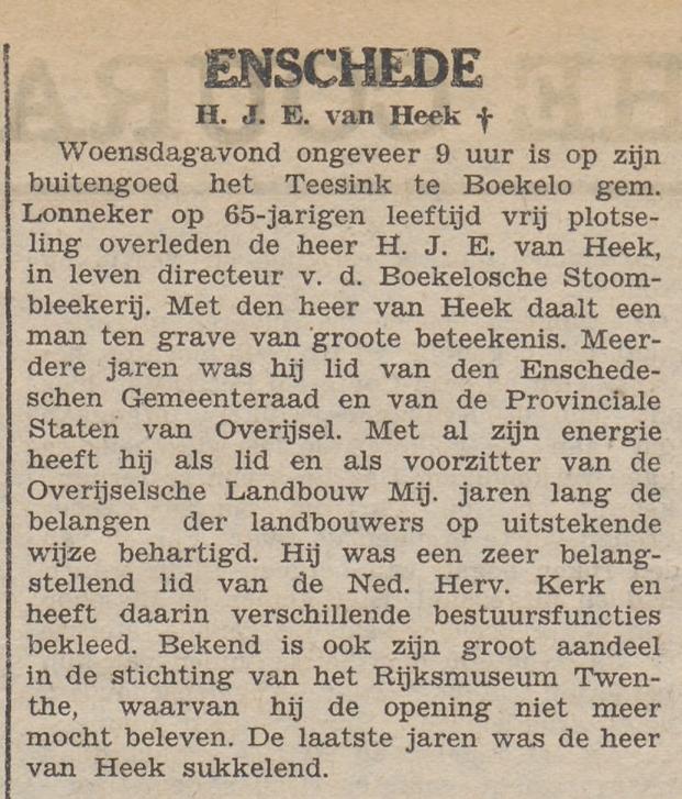 H.J.E. van Heek overleden krantenbericht Twentsche Courant 12-4-1930.jpg