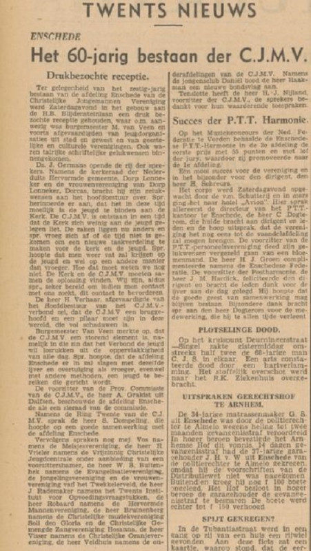 H.B. Blijdensteinlaan 55 CJMV gebouw krantenbericht Tubantia 21-6-1948.jpg