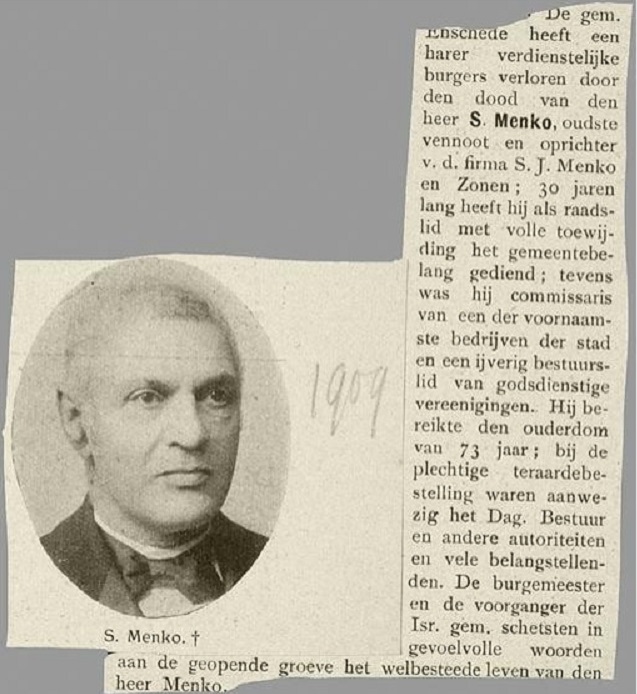 S. Menko oprichter Fa. S.J. Menko en raadslid overleden 27-10-1909.jpg