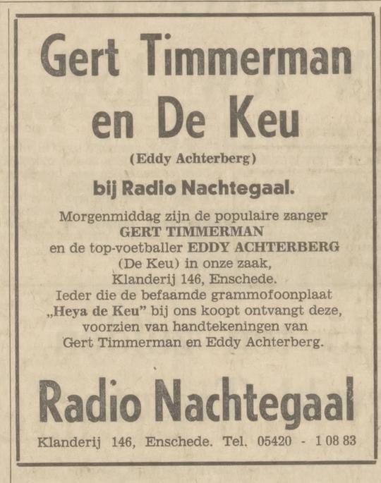 Klanderij 146 Radio Nachtegaal advertentie Tubantia 19-3-1971.jpg