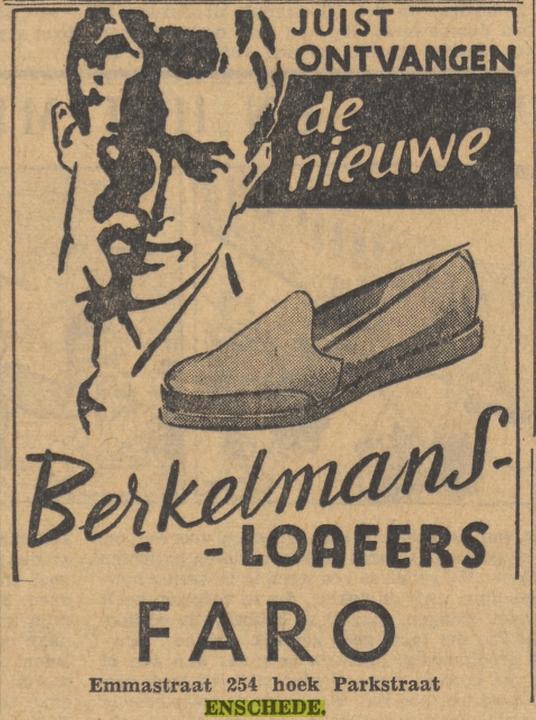 Emmastraat 254 hoek Parkstraat Faro advertentie Tubantia 11-4-1957.jpg