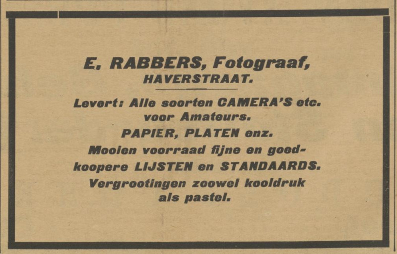 Haverstraat Fotograaf E. Rabbers advertentie Tubantia 23-11-1901.jpg