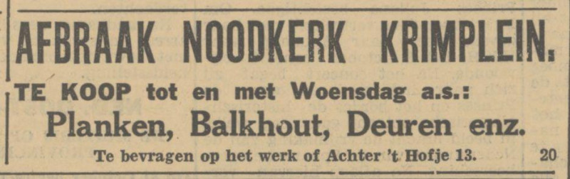 Krimplein Noodkerk krantenbericht Tubantia 9-10-1933.jpg