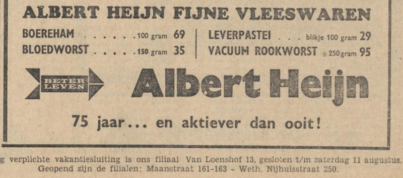 Wethouder Nijhuisstraat 250 Albert Heijn advertentie Tubantia 8-8-1962.jpg