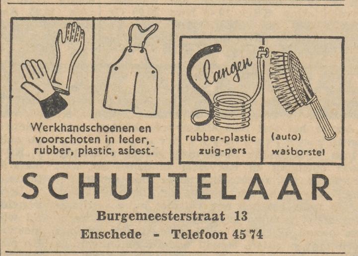 Burgemeesterstraat 13 Schuttelaar advertentie Tubantia 9-9-1961.jpg