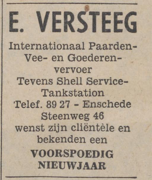 Steenweg 46 Shell Service-Tankstation E. Versteeg advertentie Tubantia 31-12-1963.jpg