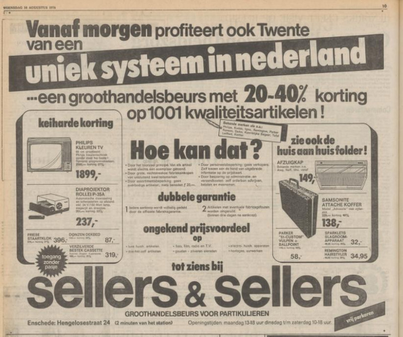 Hengelosestraat 24 Sellers & Sellers advertentie Tubantia 14-8-1974.jpg