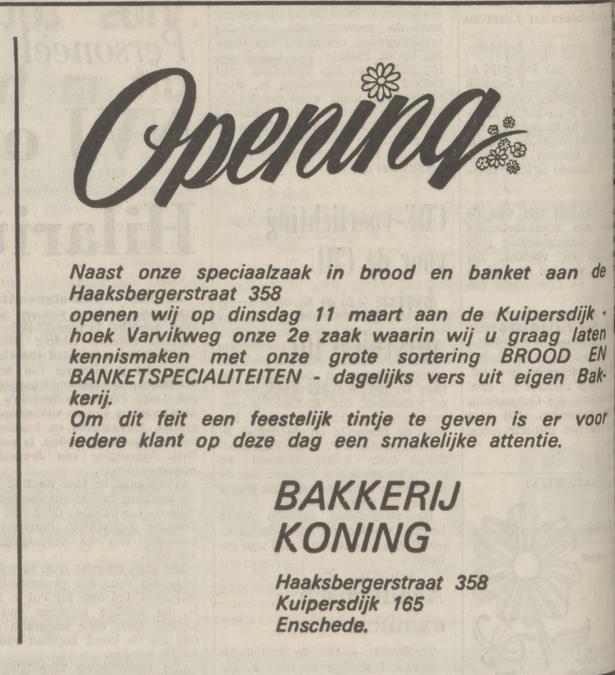Haaksbergerstraat 358 Bakkerij Koning advertentie Tubantia 10-3-1975.jpg