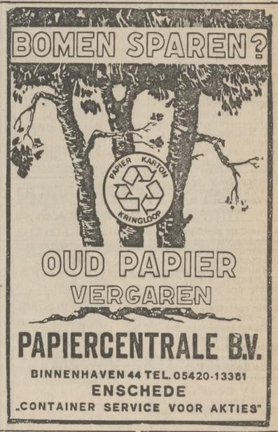 Binnenhaven 44 Piepiercentrale B.V. advertentie Tubantia 31-8-1974.jpg