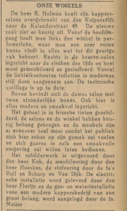Kalanderstraat 49 kapper Hofman krantenbericht Tubantia 4-7-1928.jpg